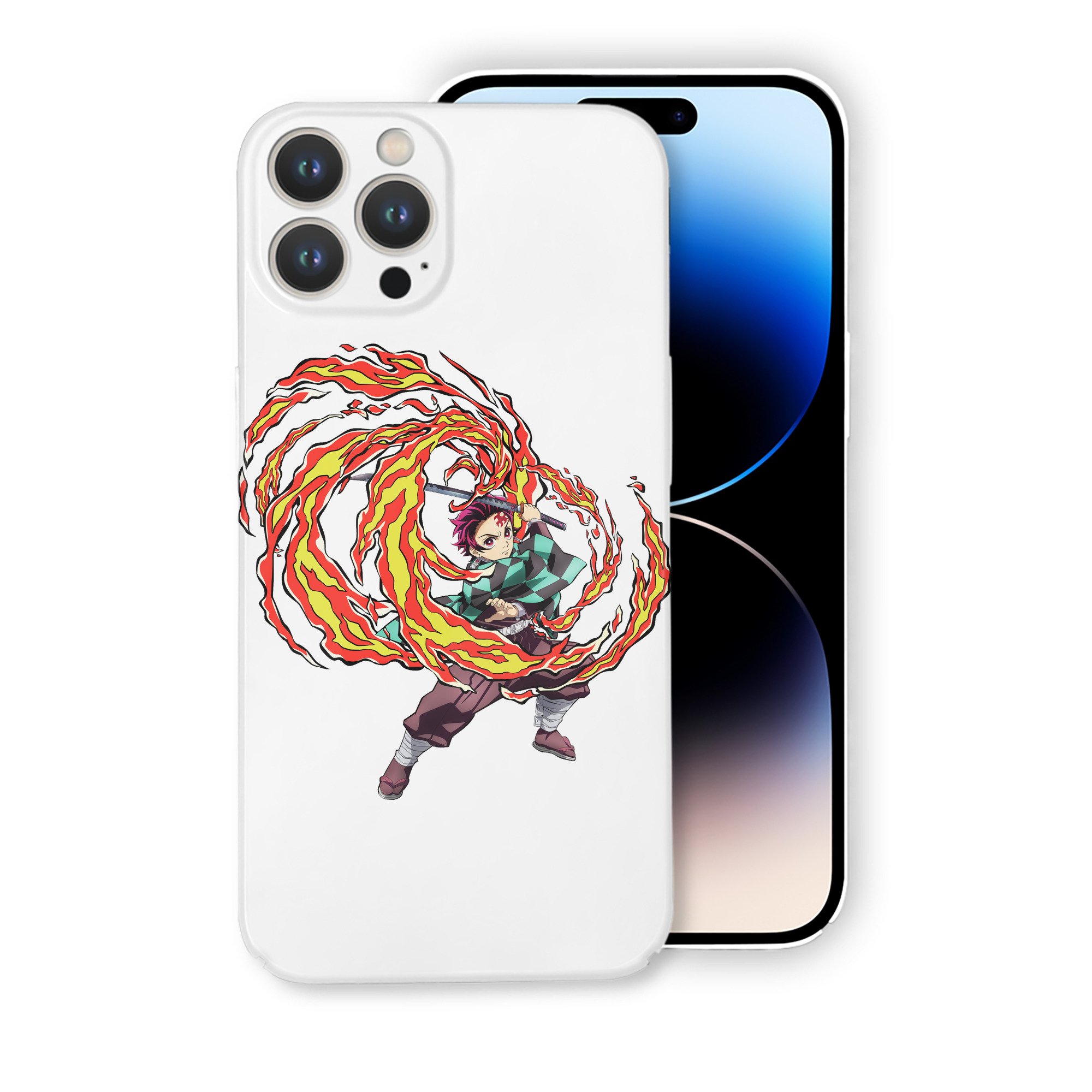 （画像用） 鬼滅の刃 竈門 炭治郎／かまど たんじろう Kamado Tanjirou 【iPhone 14シリーズ対応】ハードケース